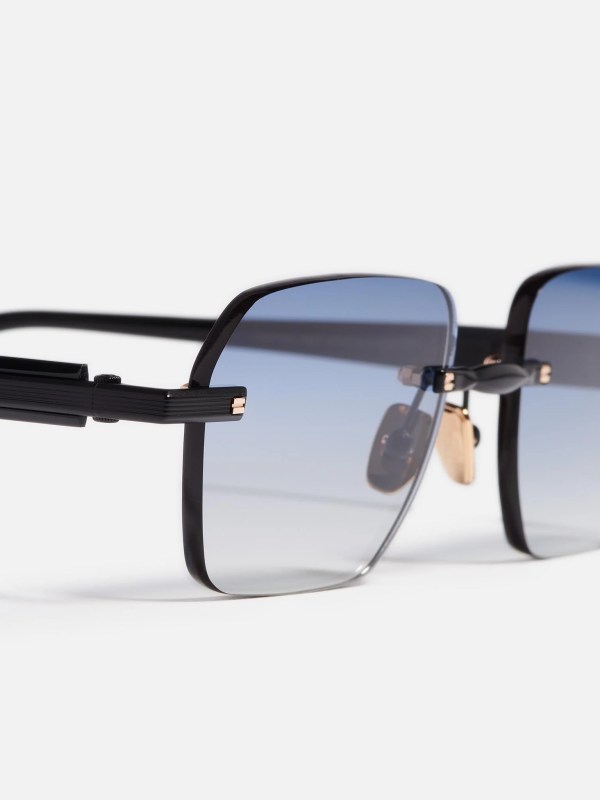 John Dalia Geometric Lens Sunglasses In Blue