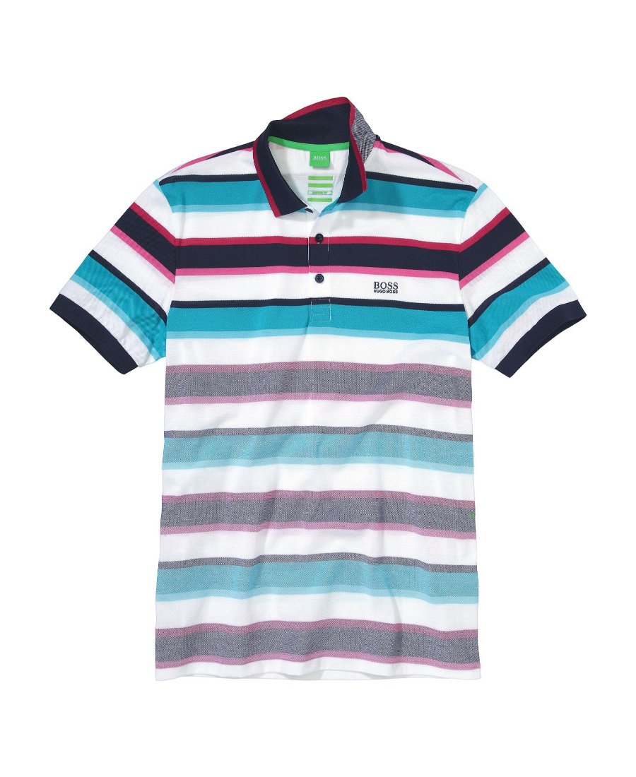 HUGO BOSS STRIPED DETAIL POLO SHIRT