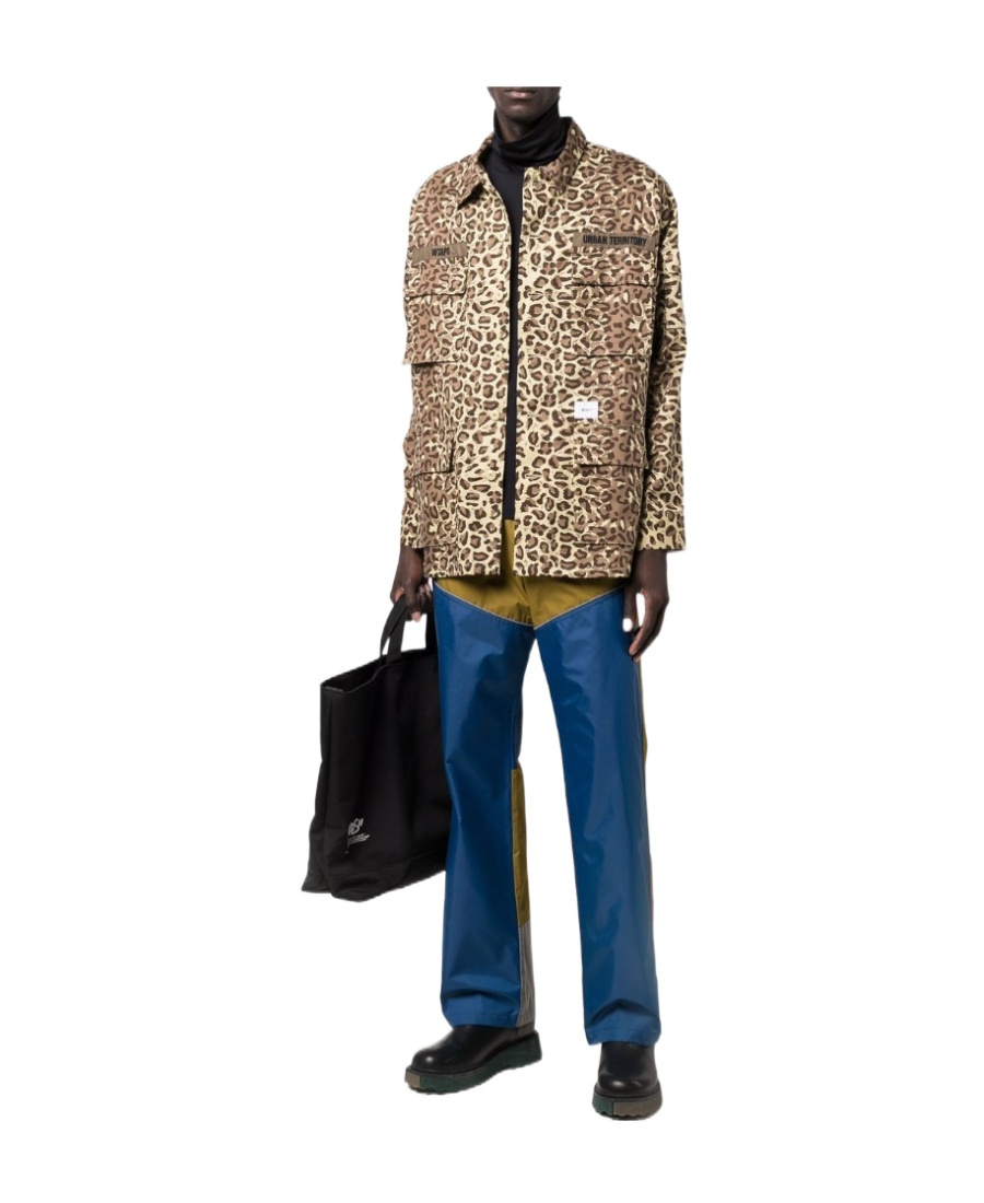 Moncler Colour-block Trousers In Blue