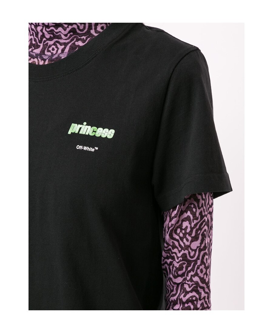 Off-white Logo Printed T-shirt In Black