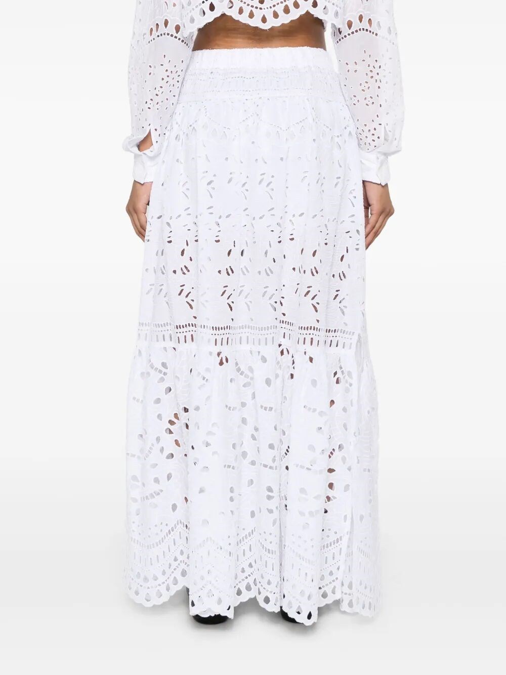 Ermanno Scervino Maxi Skirt With Intricate Cut-out Patterns