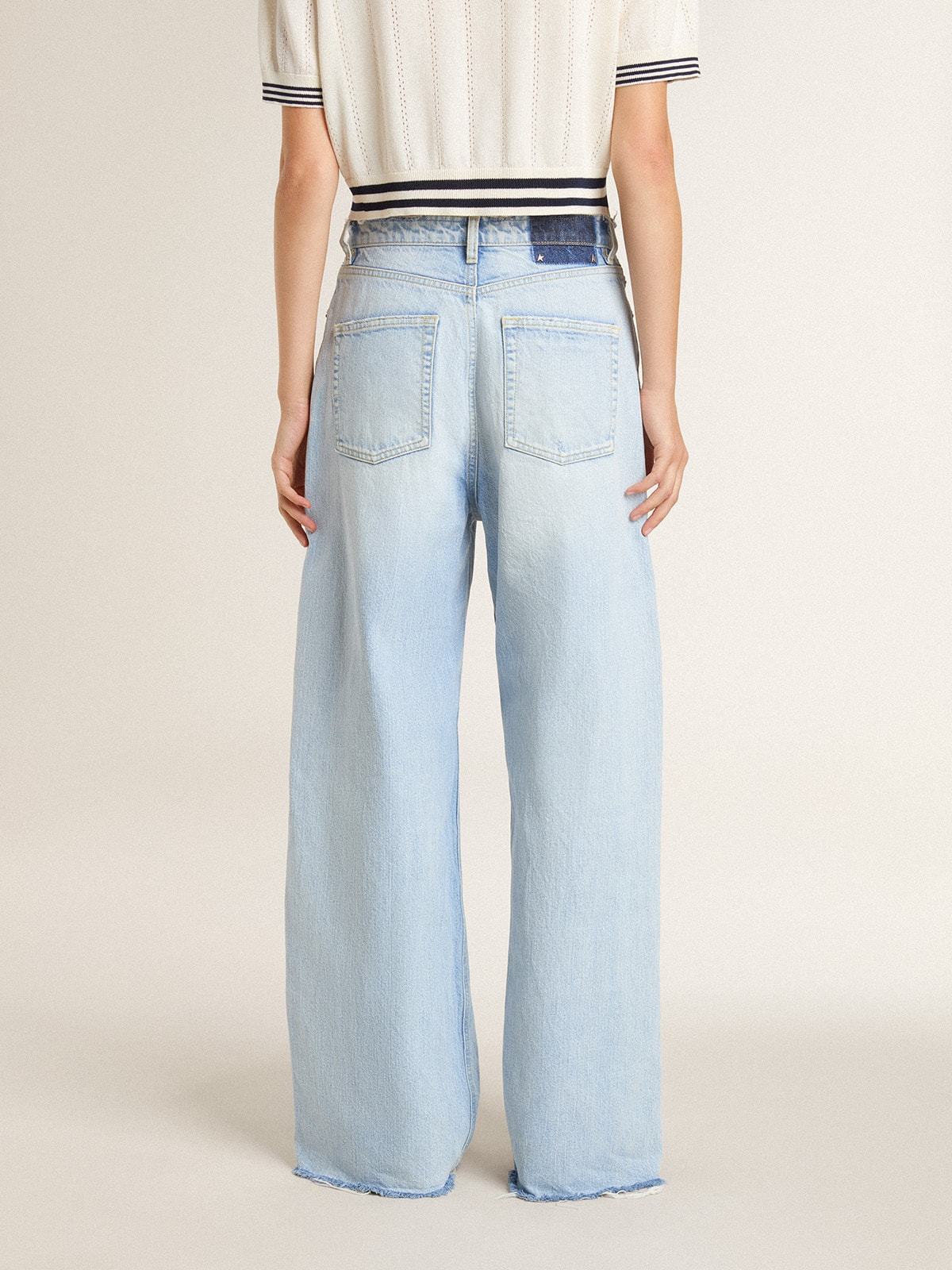 Golden Goose Womens Pants In Lived-in Effect Denim In Blue