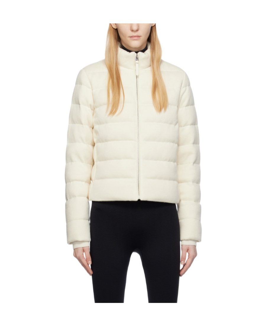 Mackage Quilted Down Jacket With Vertical Collar In White