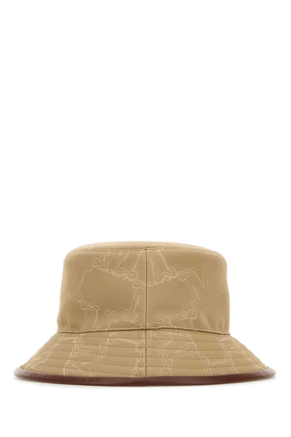 Max Mara Women Embroidered Polyester Tessa Bucket Hat In Brown