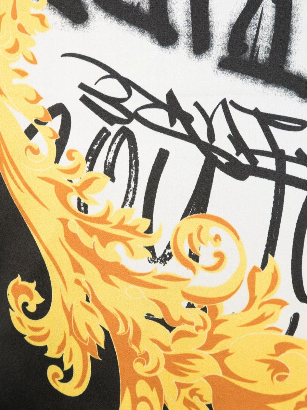 Versace Jeans Logo-print Silk Scarf In Multicolor