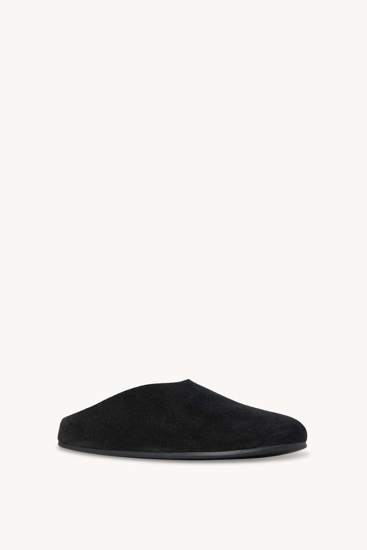 The Row Hudson Slide In Suede In Black