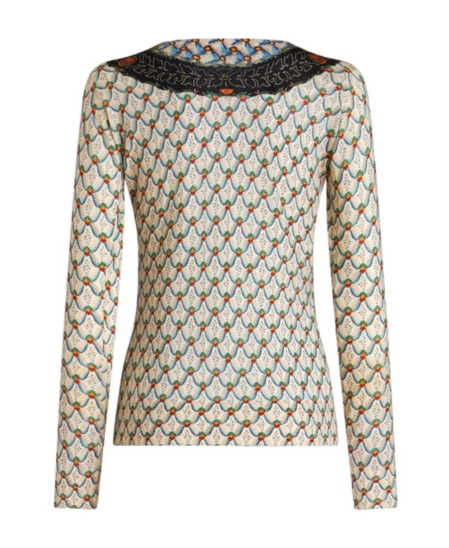 Etro Floral-print Knitted Top In Multicolor