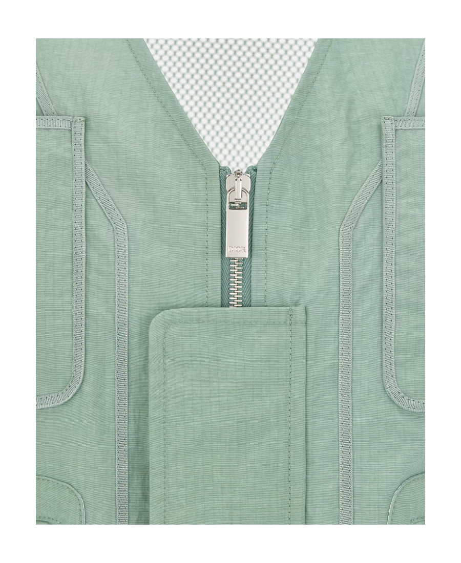 Dior Zipper Vest In Green