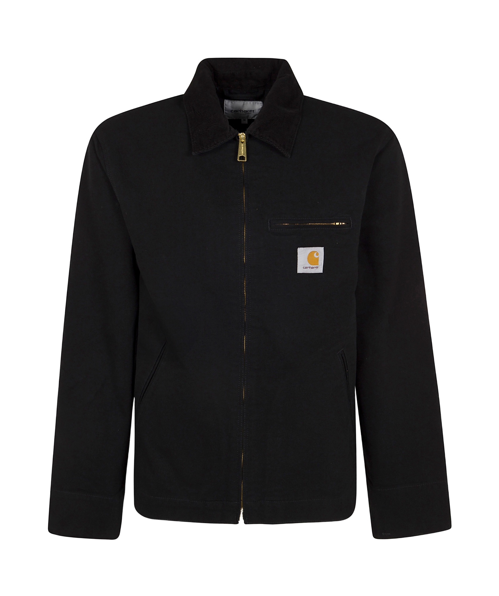 Carhartt Structured Collared Front Pocket Long Sleeve Jacket In Black