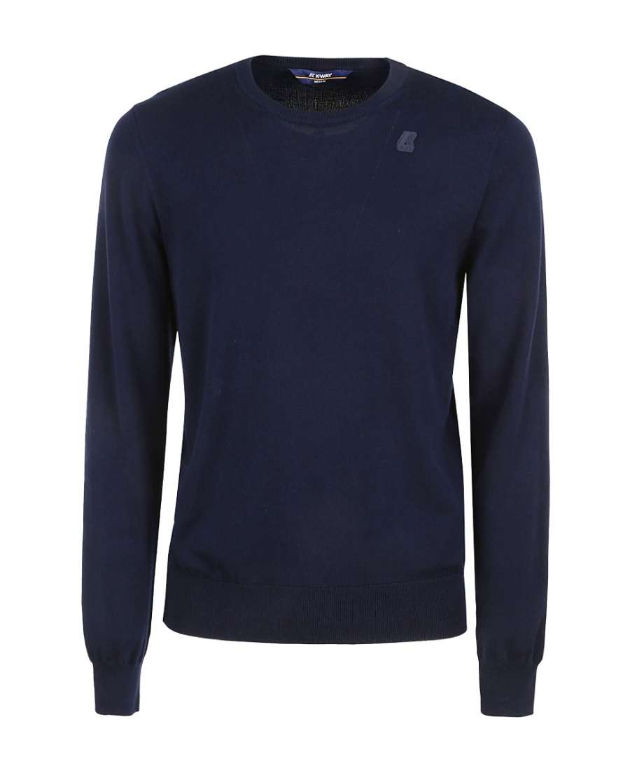 K-way Round Neck Pullover Sweater In Black