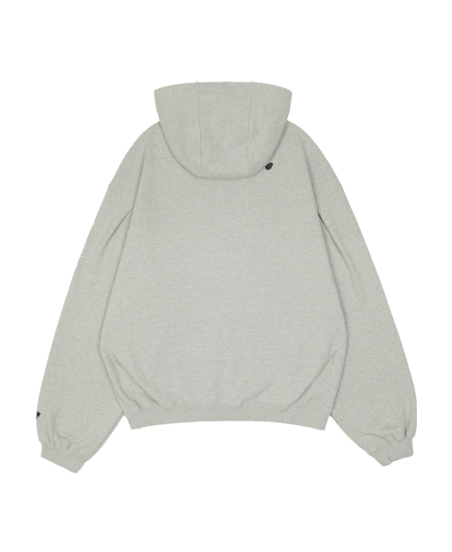 Ader Error Etik Logo Hooded Sweater In Gray