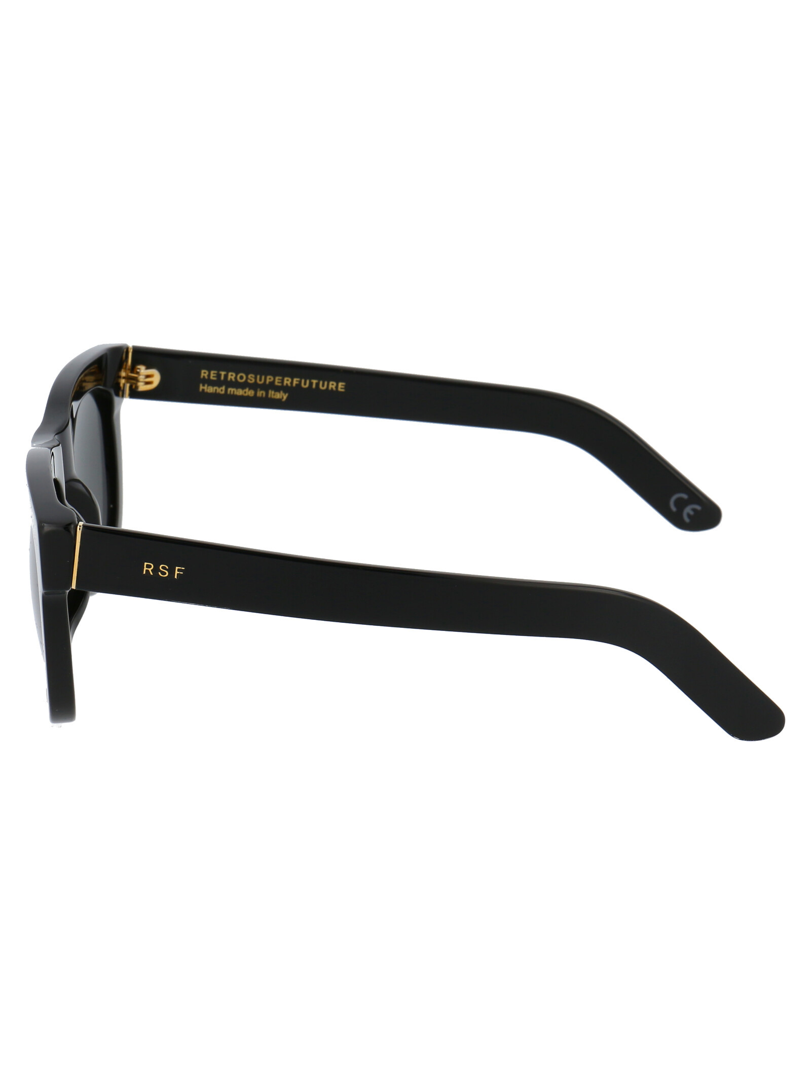 Retrosuperfuture Black Logo Sunglasses In Black