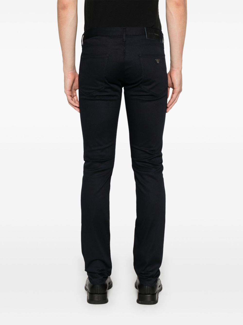 Emporio Armani Man Pants Black Size 31 Cotton, Elastane In Black