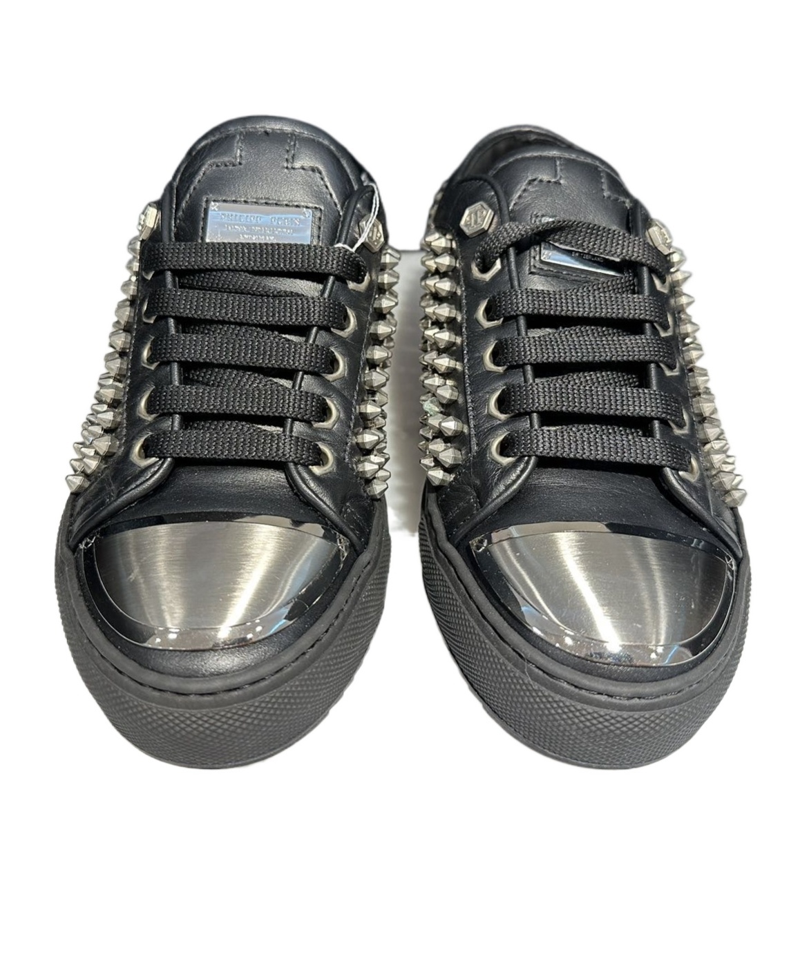 PHILIPP PLEIN LOGO RIVET LOW-CUT CASUAL SHOES 