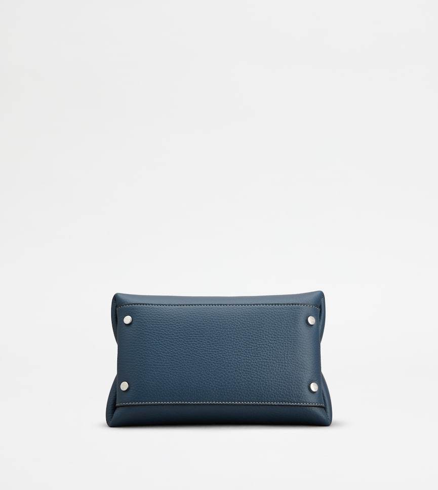 Tod's Leather Micro Clutch Bag Detachable Strap In Blue