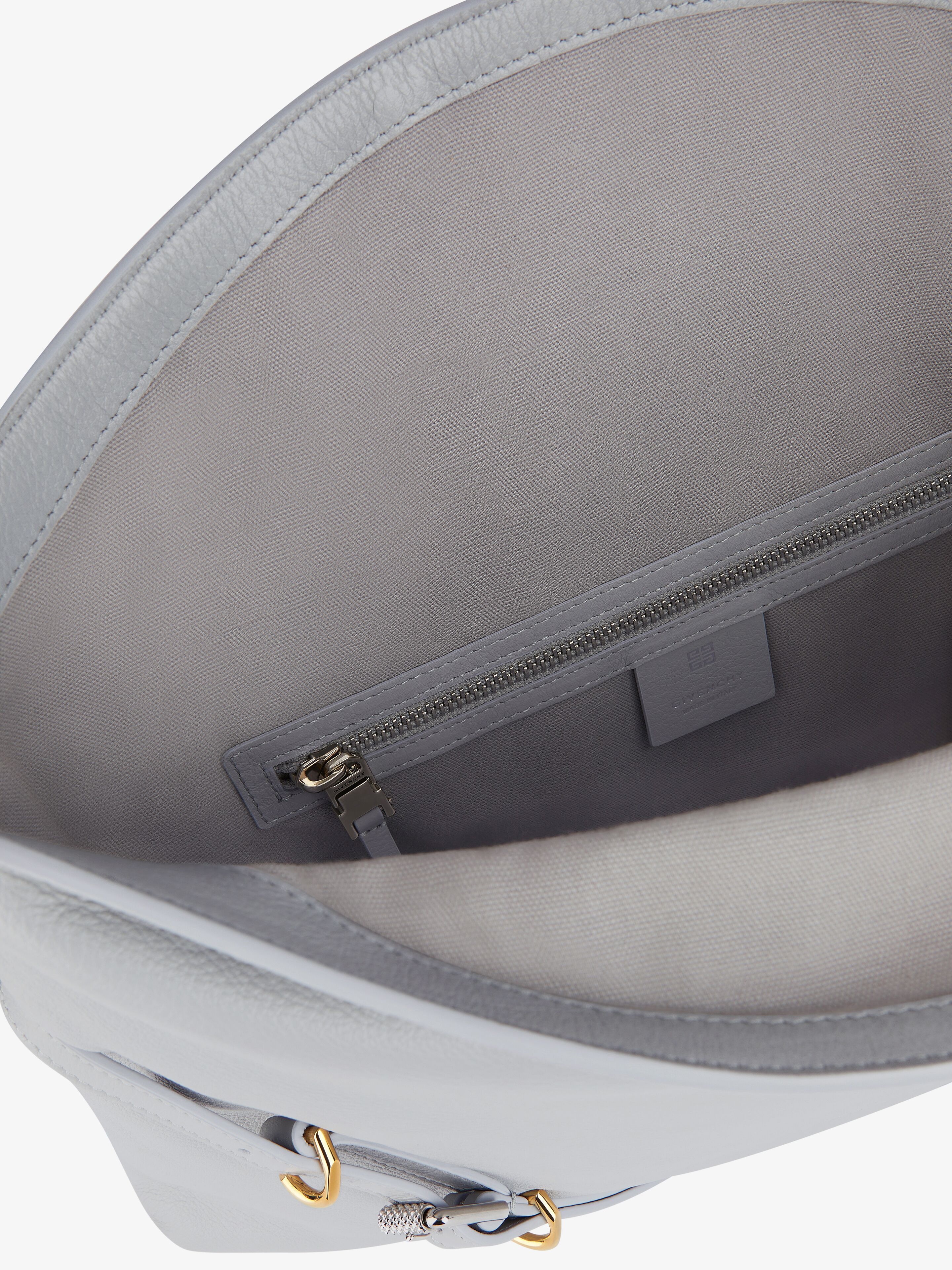 Givenchy Light Grey Medium Voyou Bag In Gray