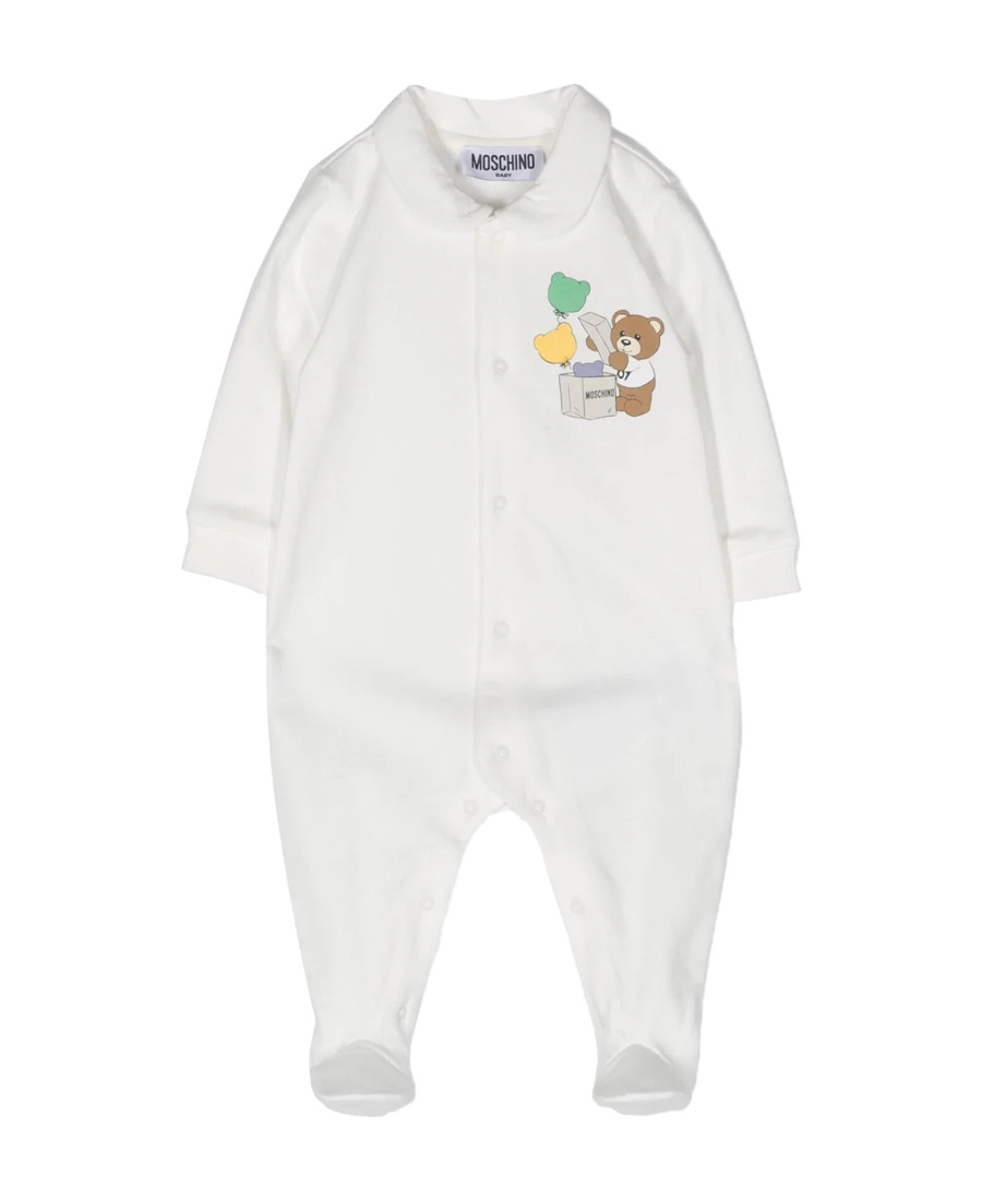 Moschino Two Pieces Of Teddy Bear Printed Jumpsuit In Blue