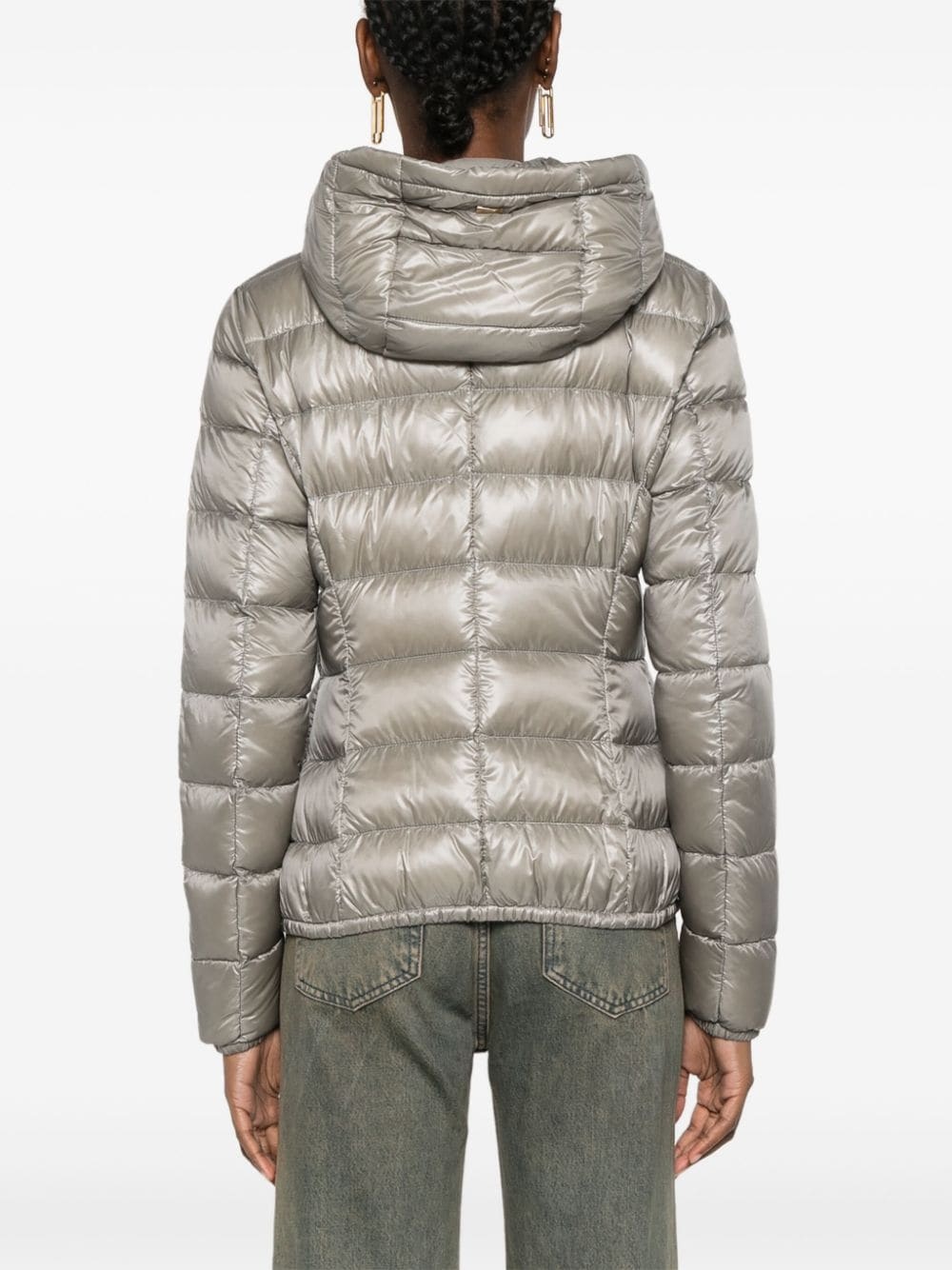 Herno Giada Hooded Puffer Jacket In Nude