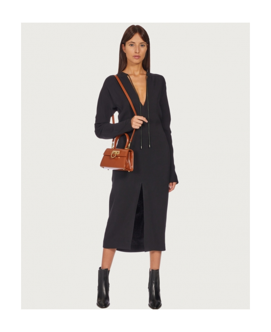 Shop Ferragamo Salvatore Iconic Top Handle Bag In Brown