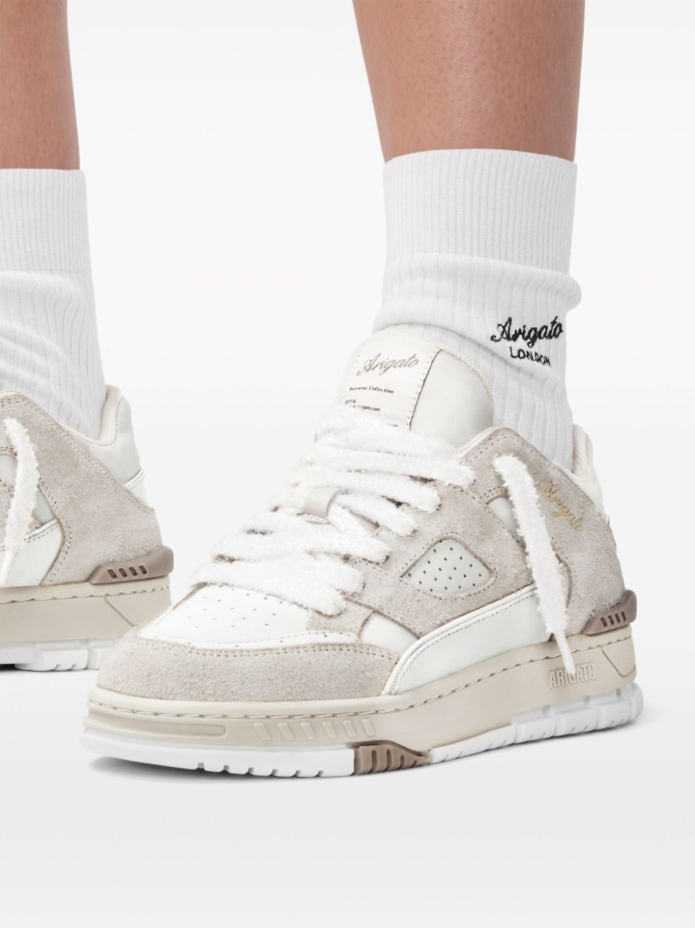 Axel Arigato Suede And Leather Sneakers With Cushioned Sole In Multi