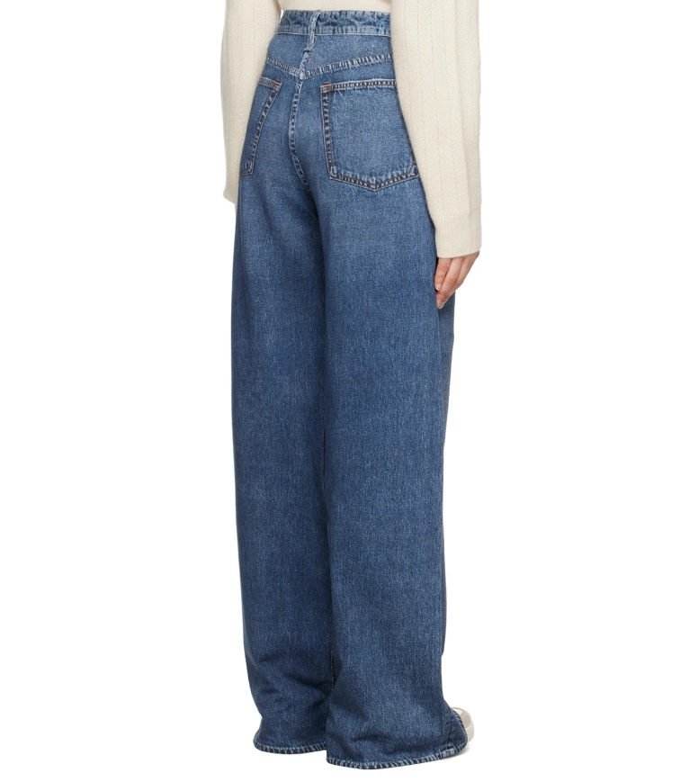 Shop Rag & Bone Mid-rise Wide-leg Jeans In Blue