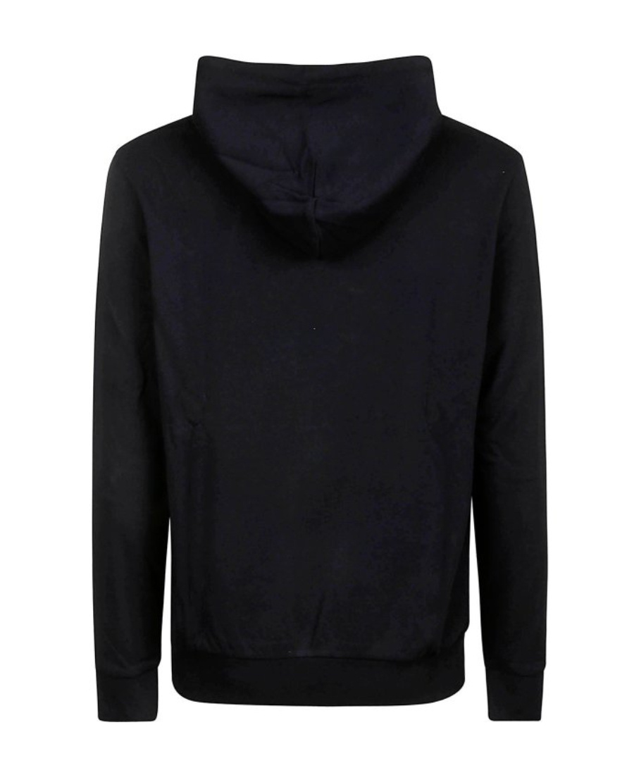 Shop Paul & Shark Logo-print Long-sleeve Hoodie In Black