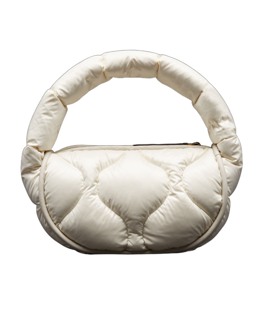 Moncler Delilah Quilted Shoulder Bag In White