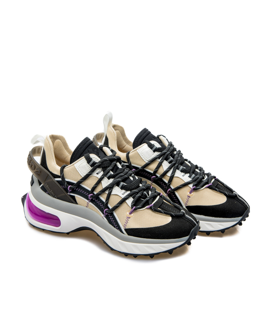 Dsquared2 Bubble Panelled Sneakers In Multicolor