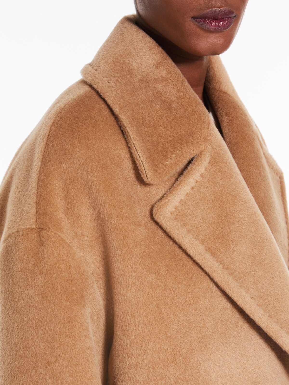 Max Mara Double-breasted Wool Coat In Brown