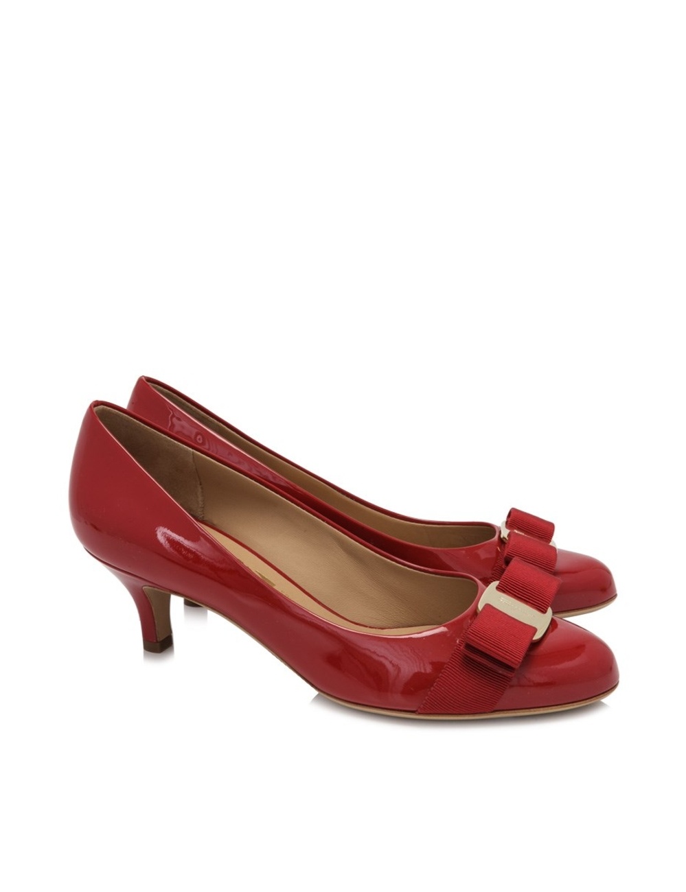 Ferragamo Pumps Serina Patent Leather In Red
