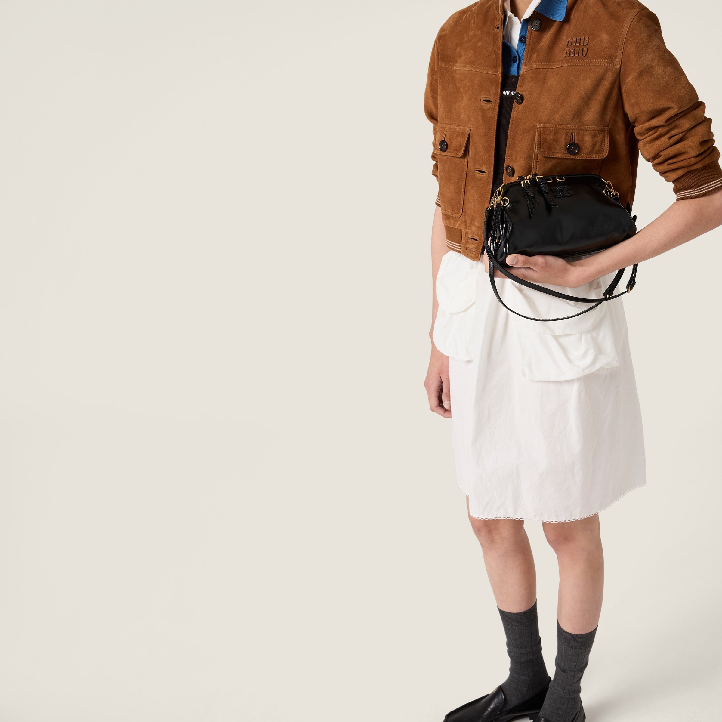 Miu Miu Leather Clutch In Black