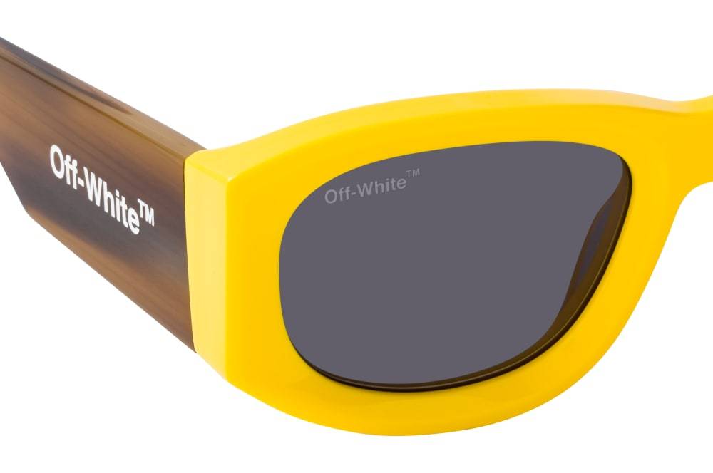 Off-white Logo Sunglasses In Gray