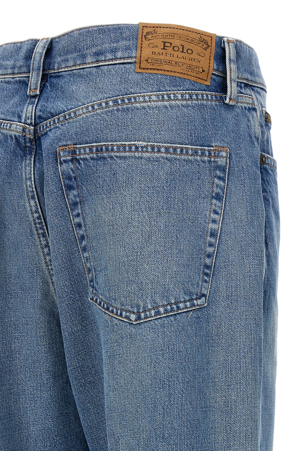 Polo Ralph Lauren Logo-tag High-rise Cropped Jeans In Blue