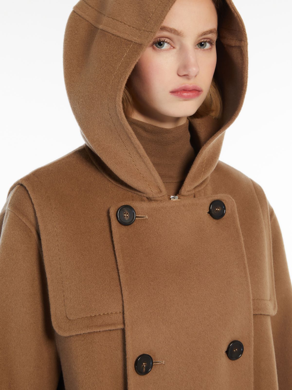 Max Mara Double-breasted Coat In Brown