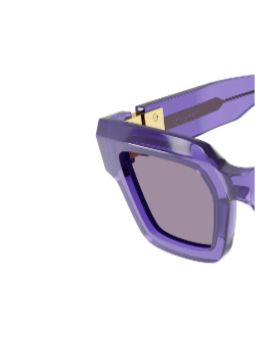 Bottega Veneta Logo Sunglasses In Purple