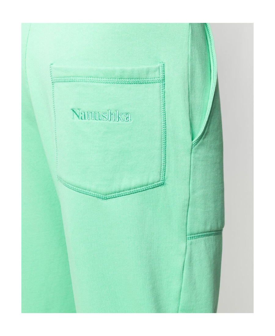 Nanushka High-waisted Tapered Trousers In Green