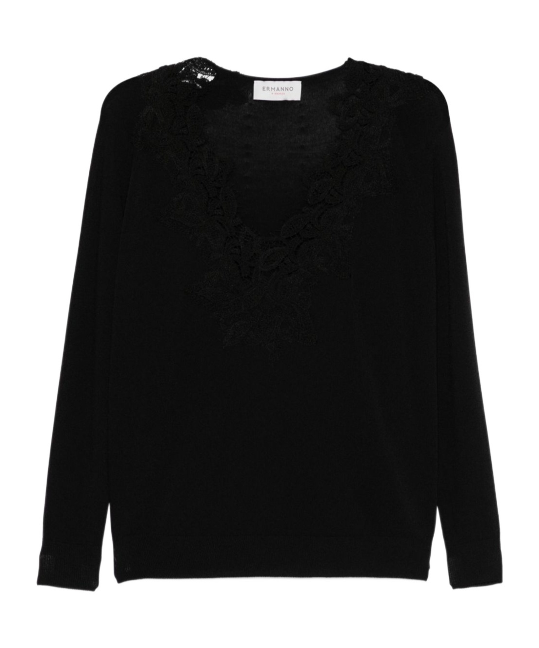 Ermanno Firenze Long-sleeved Sweater In Black