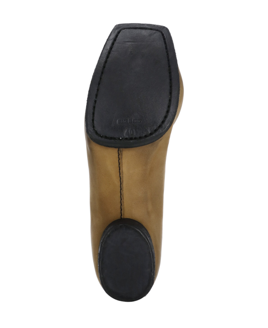 Uma Wang 40mm Square-toe Leather Ballerina Shoes In Green