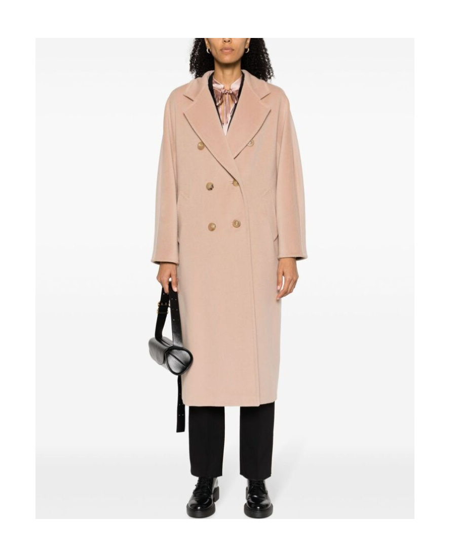 Max Mara Double-breasted Coat In Nude