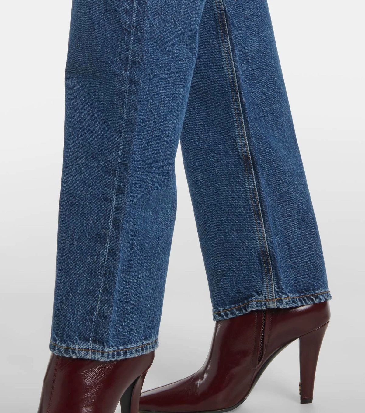 Agolde High-waisted Straight-leg Jeans In Blue