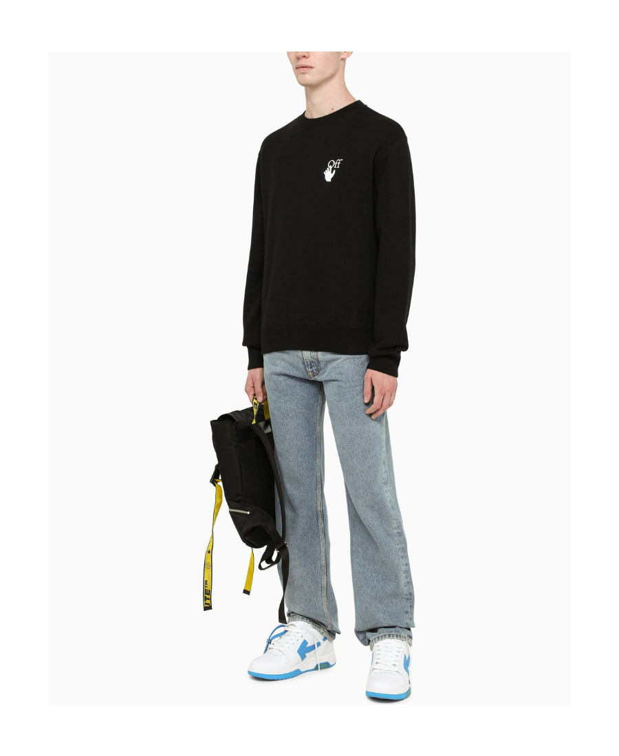 Off-white Caravaggio Painting-print Crew-neck Sweatshirt In Black