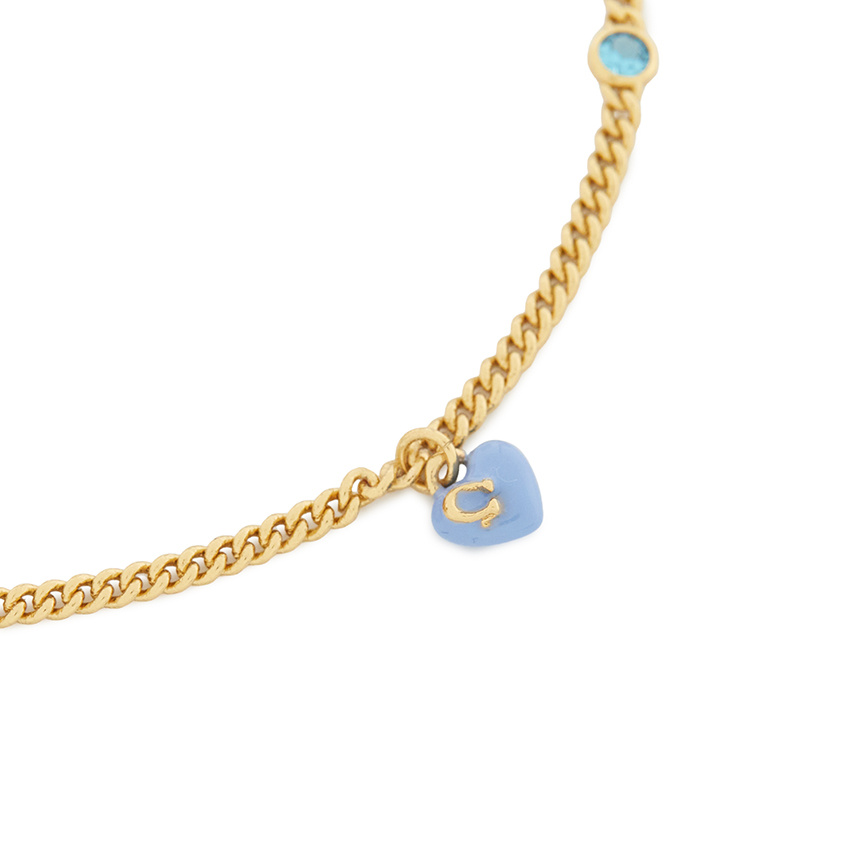 Coach Chain Anklet In Gold