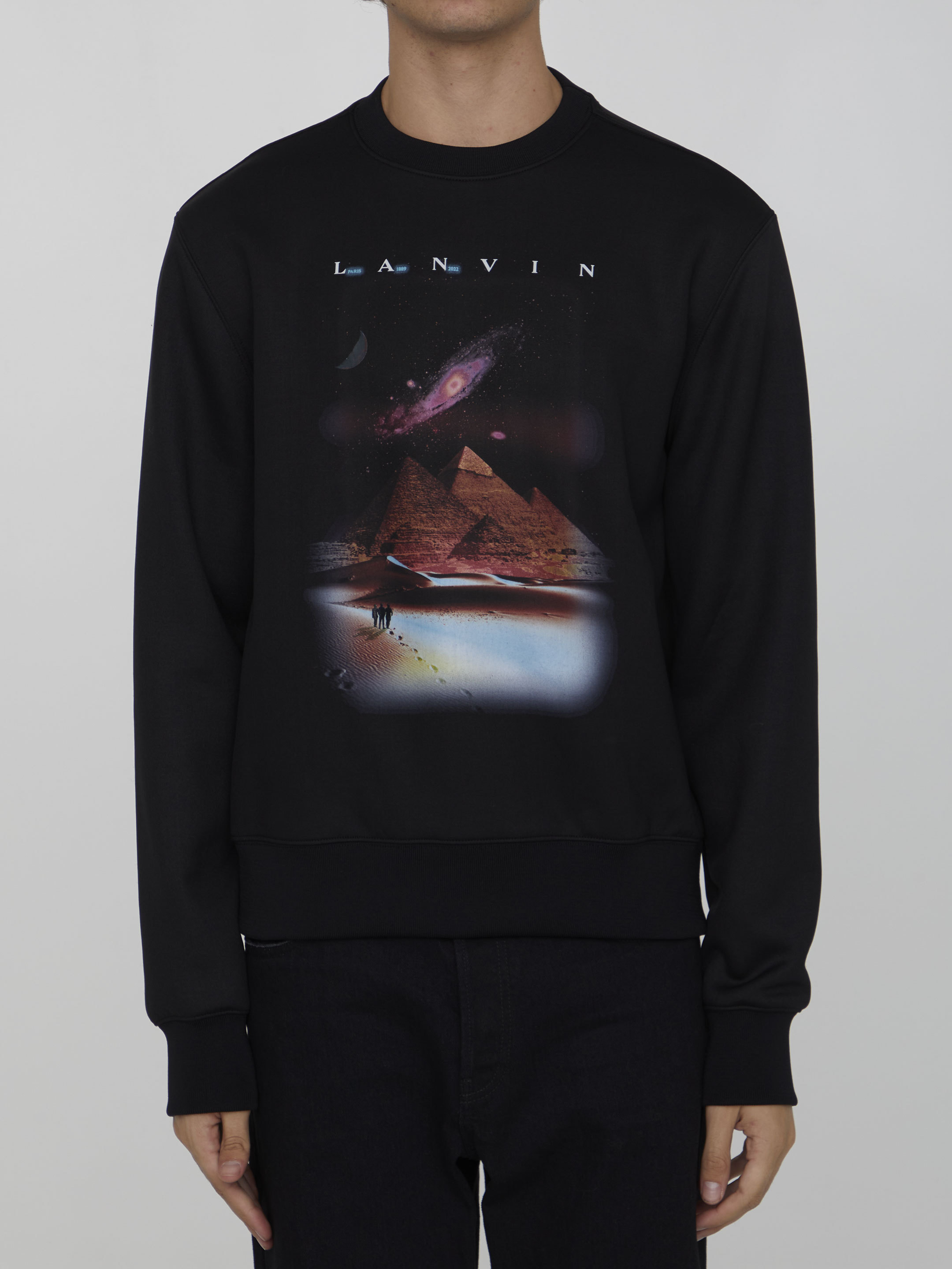 Lanvin Sci-fi-print Sweatshirt In Black