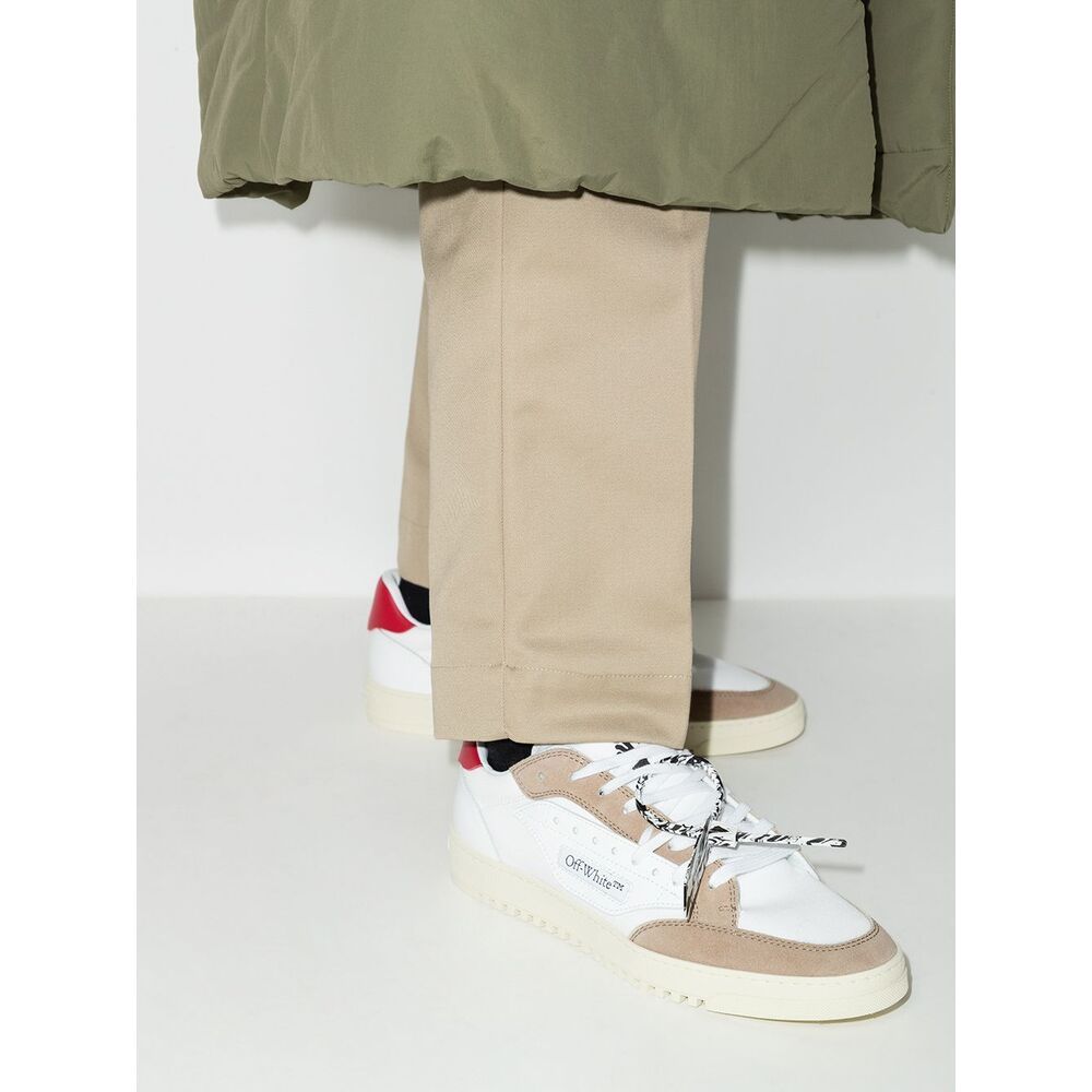 Off-white Multicolor Leather And Fabric 5.0 Sneakers In Nude