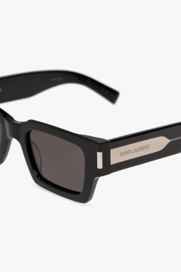 Saint Laurent Sl 572 Logo Sunglasses In Gray