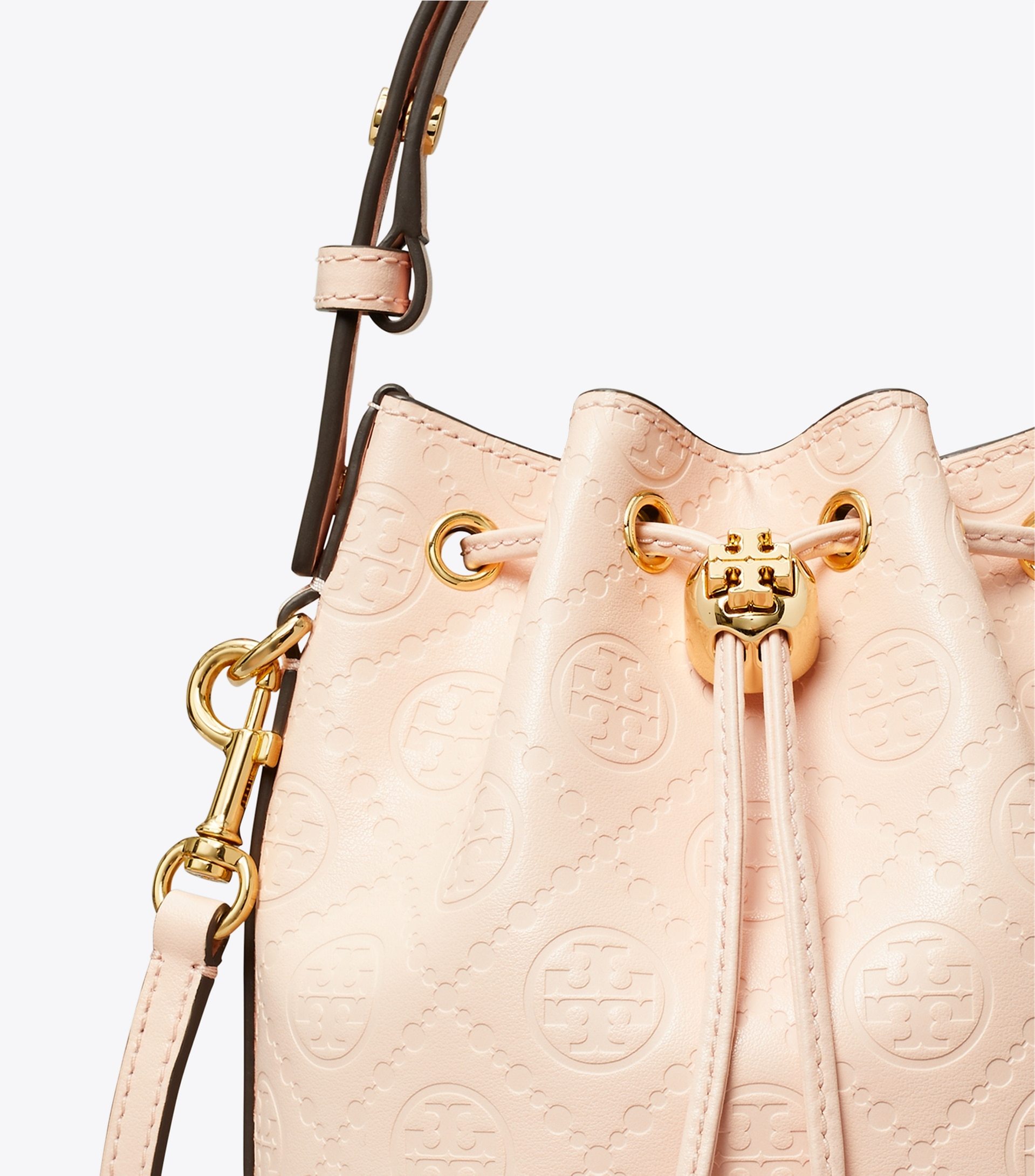 TORY BURCH T MONOGRAM MINI BUCKET BAG