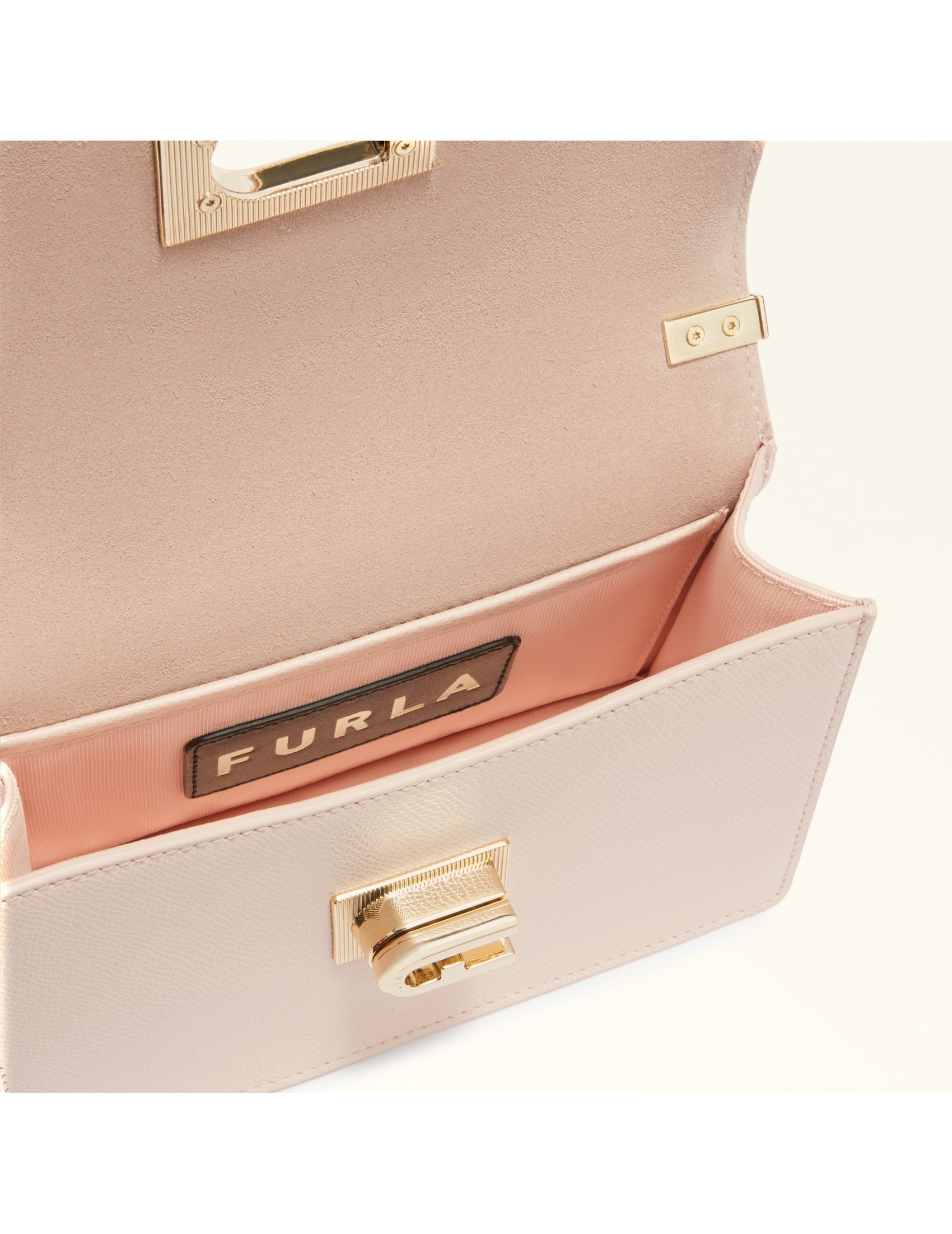 Furla 1927 Mini Leather Shoulder Bag Color Azalea In Pink