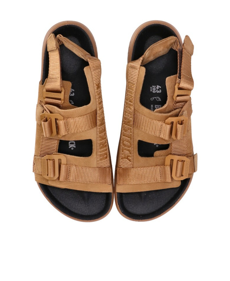 Birkenstock Shinjuku Natural Leather Sandals In Brown