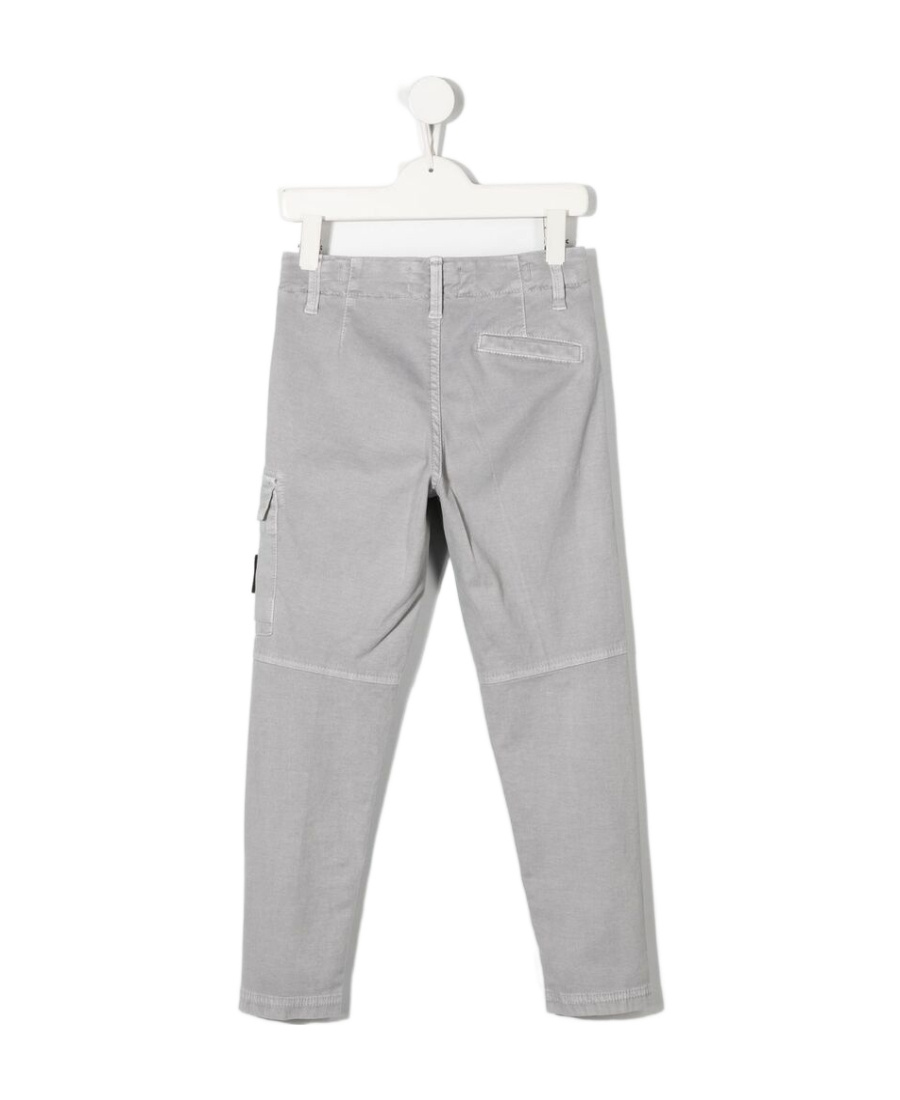 Stone Island Logo-patch Straight-leg Trousers In Gray