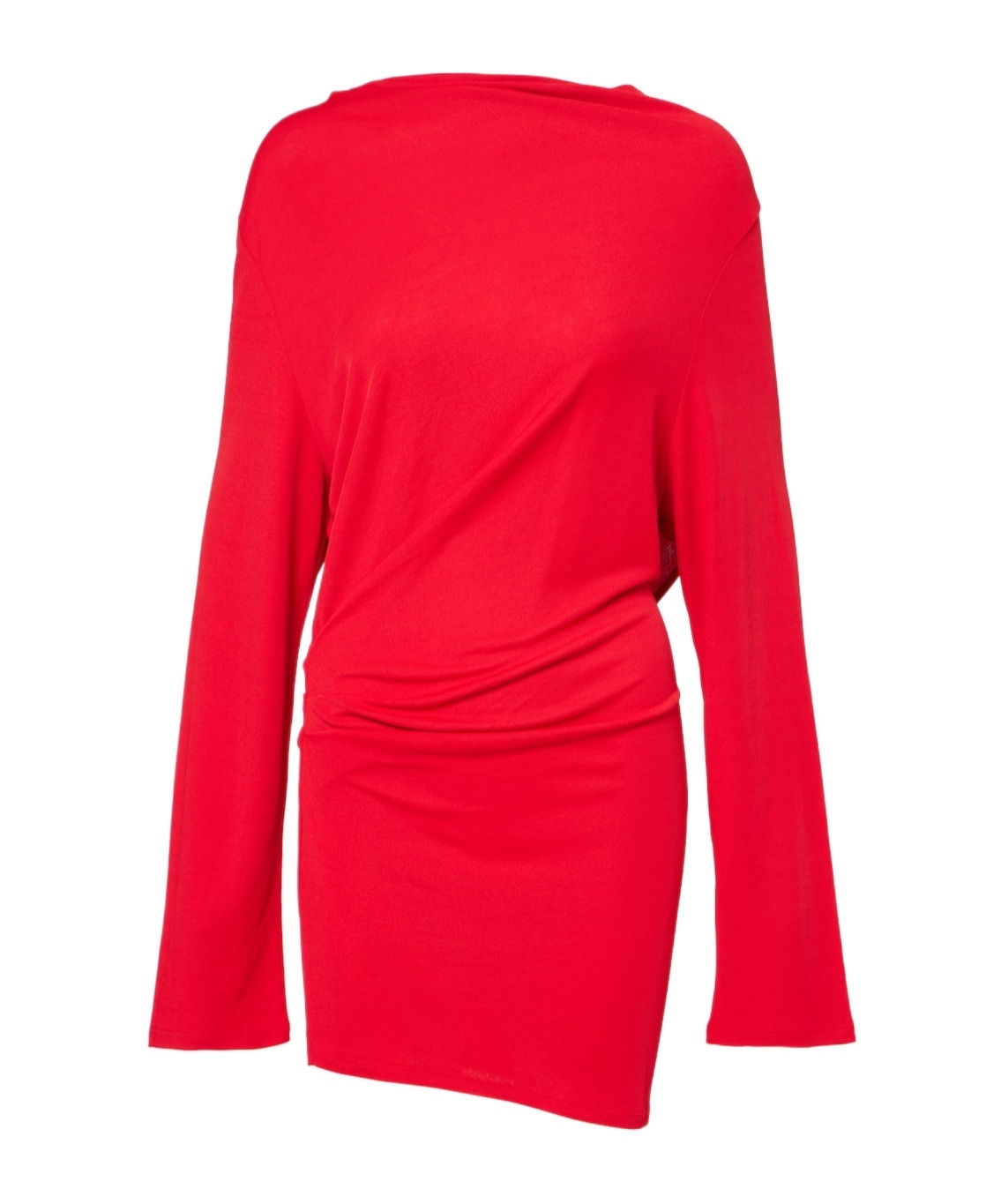 Jacquemus La Mistral Open-back Draped Dress In Red